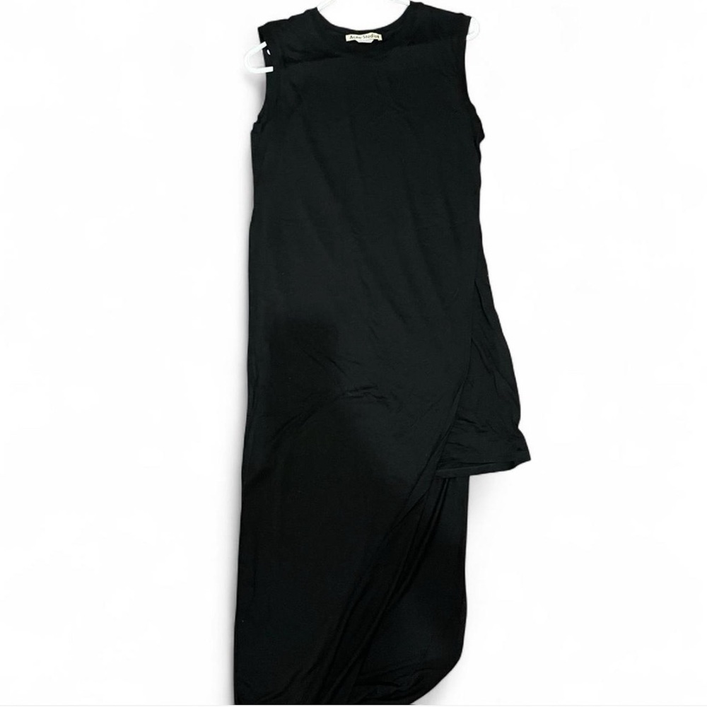 Acne Black Asymmetrical Sheath Dress